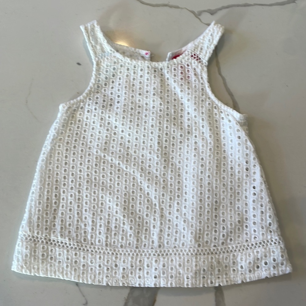 Lilly Pulitzer Girls white eyelet top- 2T